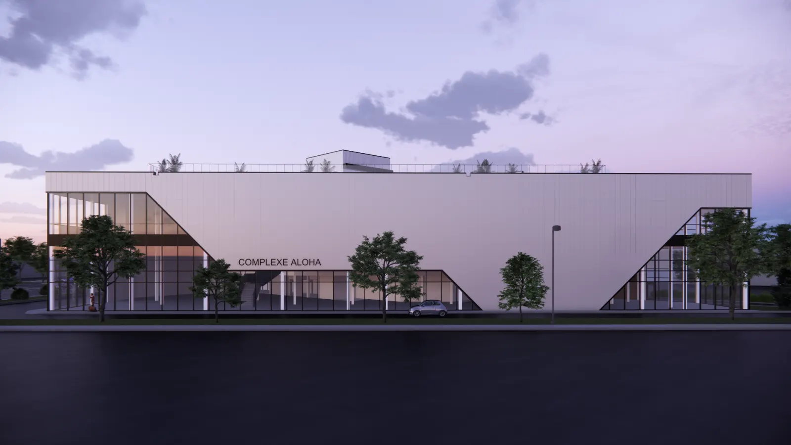 Extérieur du Complexe Aloha, boulevard Wilfrid-Hamel à Québec