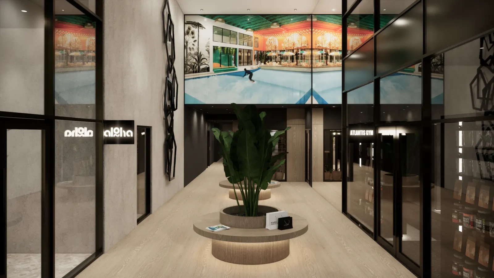 Hall intérieur du Complexe Aloha