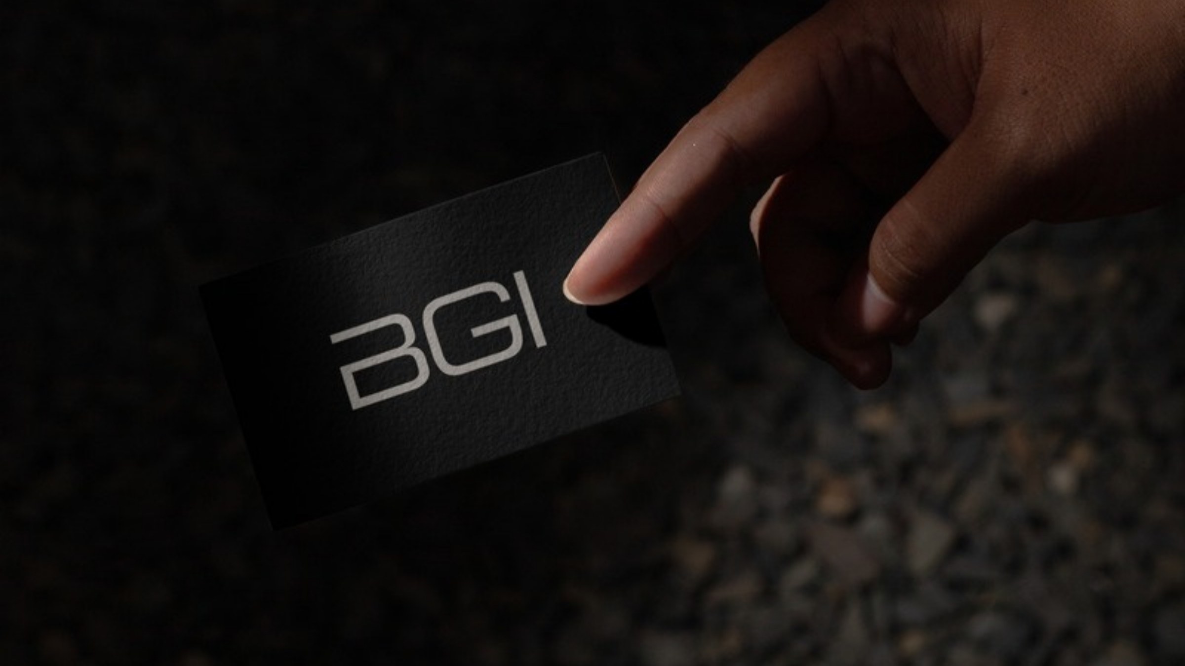 Carte d’affaires noire BGI