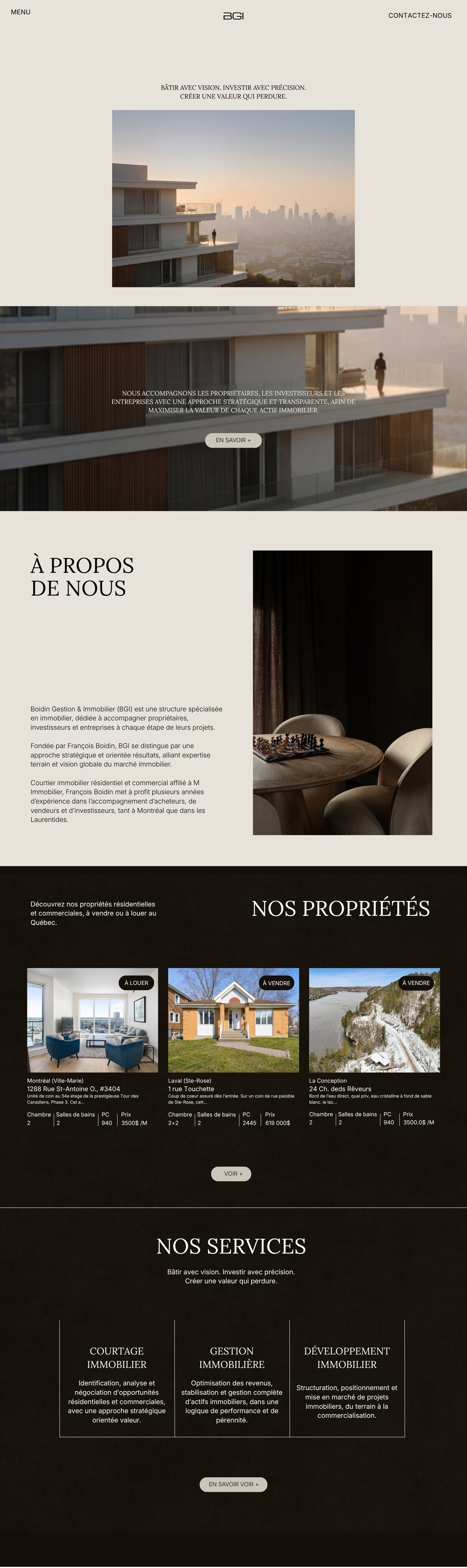 Aperçu du site web BGI