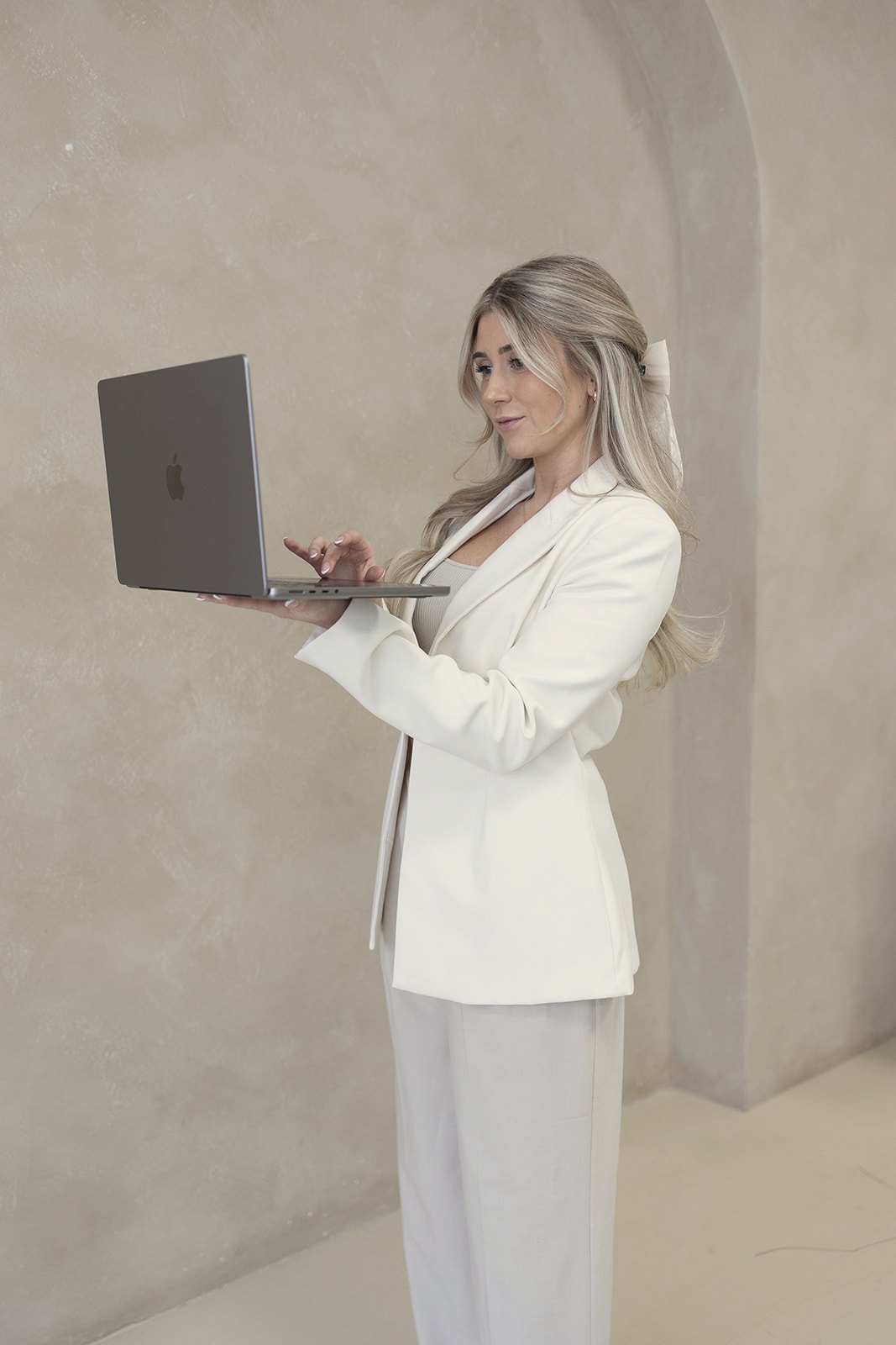 Geneviève Rodrigue, fondatrice d’une agence marketing pour femmes entrepreneures, au travail